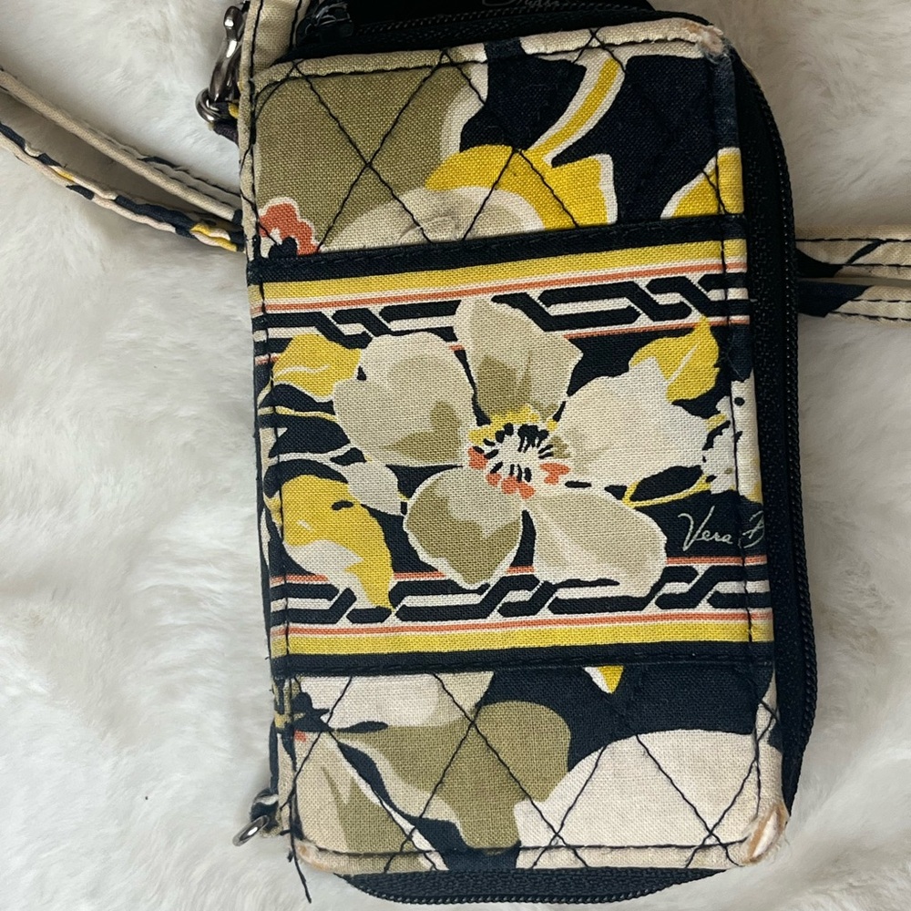 Vera Bradley Black and Yellow Floral wallet